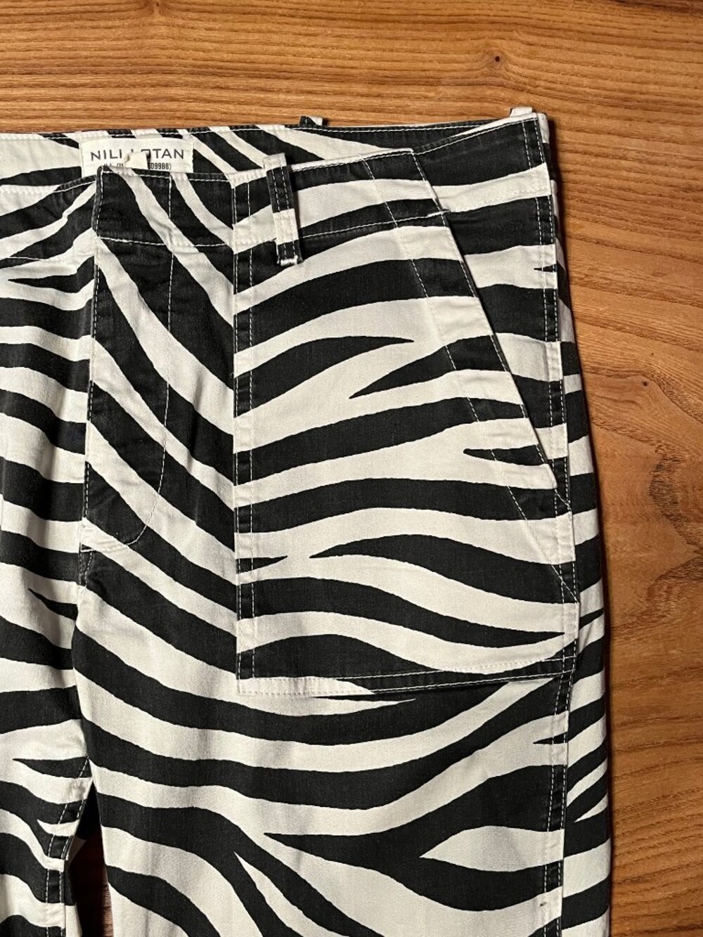 NILI LOTAN  Jenna animal printe stretch-cotton twill slim-leg pants - 6 - Picture 3 of 7